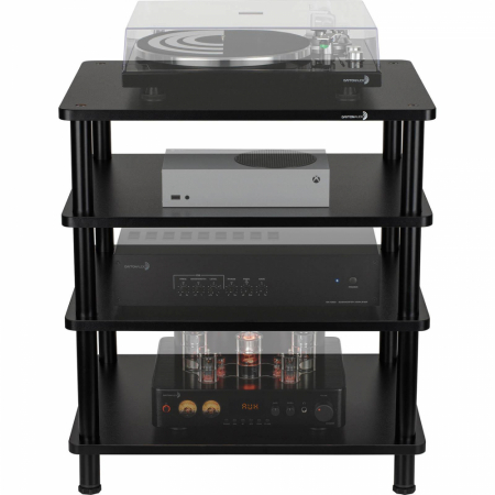 Dayton Audio MS41B, modulärt HiFi-rack med fyra plan ryhmässä Kotihifi / Tarvikkeet / Laitetasot ja mediakalusteet @ BRL Electronics (860MS41B)