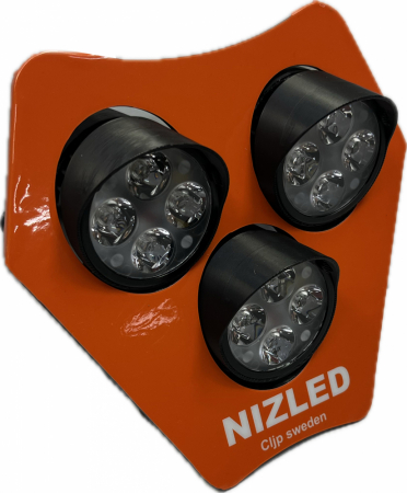 Trippel lampfäste 115w KTM 4-takt 2024-, orange, kallvit 3xE40F NIZLED ryhmässä Autohifi / LED-valaistus / Enduro / Lampkåpor @ BRL Electronics (871KTM24E40F3)