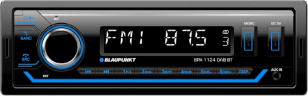 Blaupunkt BPA 1124 DAB BT, autostereo Bluetoothilla, DAB & 3 paria matalatasoista ryhmässä Autohifi / Autostereot / 1-din @ BRL Electronics (873BPA1124DABBT)