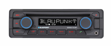 Blaupunkt Doha 112 BT, kestävä stereo Bluetoothilla ja 2 paria matalatason 4V ryhmässä Autohifi / Autostereot / 1-din @ BRL Electronics (873DOHA112BT12V)