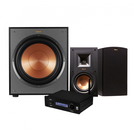 System One A50BT med Klipsch R-15M & R-120SW ryhmässä Pakettiratkaisut / Paketit kotiin / Stereopaketit @ BRL Electronics (SETA50PKT1)