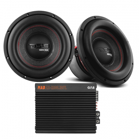 2-pack DS18 GEN-XX10.4DHE & GAS MAD A2-1200.1DFL, bassarja ryhmässä Pakettiratkaisut / Paketit autoon / Subwooferpaketit @ BRL Electronics (SETGENXX104DHEPKT2)