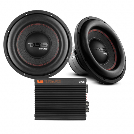 2-pack DS18 GEN-XX12.4DHE & GAS MAD A2-1200.1DFL, basspaketti ryhmässä Pakettiratkaisut / Paketit autoon / Subwooferpaketit @ BRL Electronics (SETGENXX124DHEPKT2)