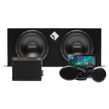 Rockford Fosgate kokonaispaketti, jossa 2x10