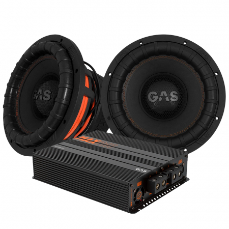 2-pakkaus GAS MAX S2-12D1 MAX PA1-5000.1DZ1:llä, raskas bassarja ryhmässä Pakettiratkaisut / Paketit autoon / Subwooferpaketit @ BRL Electronics (SETMAXS212D1PKT8)