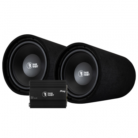 2-pack Bass Habit Play P12S & Play Power 55.4, baspaket ryhmässä Pakettiratkaisut / Paketit autoon / Subwooferpaketit @ BRL Electronics (SETP12SPKT3)