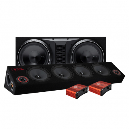 Rockford Fosgate P3-2X12 raggarpaketti Play SPL84:llä ryhmässä Pakettiratkaisut / Paketit autoon / Raggarpaket @ BRL Electronics (SETP32X12PKT4)