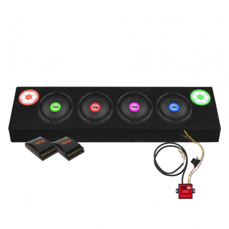 DS18 PRO-X6.4RGBCAP & TW1L 6.5 tuuman RGB-raggarilauta ryhmässä Autohifi / Kaiuttimet / Raggarplanka @ BRL Electronics (SETPROX64RGBCAPPKT2)