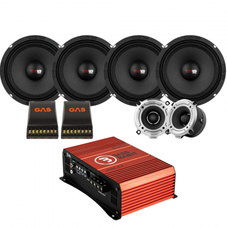 4-pack DS18 PRO-X8.4M ja PRO-TW120, SPL-paketti vahvistimella ryhmässä Pakettiratkaisut / Paketit autoon / SPL-sarja @ BRL Electronics (SETPROX84MPKT1)