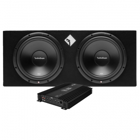 Rockford Fosgate R2-2X12 & Play Power 600.1, bassopaketti ryhmässä Pakettiratkaisut / Paketit autoon / Subwooferpaketit @ BRL Electronics (SETR22X12PKT5)