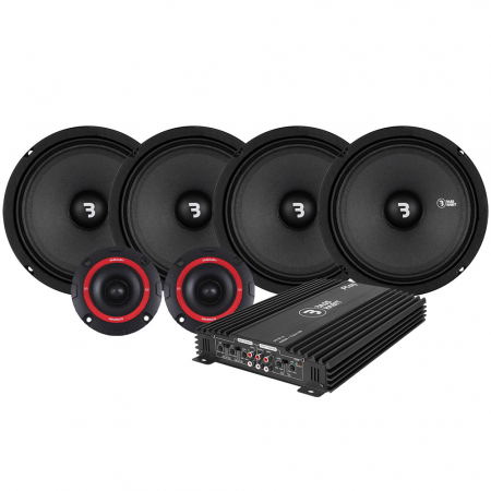 4-pack Bass Habit SP165M, SP25A & 65.4 SPL-paketti, keskikoko ryhmässä Pakettiratkaisut / Paketit autoon / SPL-sarja @ BRL Electronics (SETSP165MPKT2)