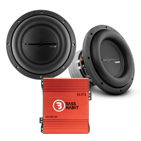 2-pack DS18 ZXI10.4D & Bass Habit SPL ELITE 2100.1D, bassopaketti ryhmässä Pakettiratkaisut / Paketit autoon / Subwooferpaketit @ BRL Electronics (SETZXI104DPKT1)