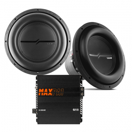 2-pack DS18 ZXI12.2D & GAS MAX PA1-3000.1DZ2, bassopaketti ryhmässä Pakettiratkaisut / Paketit autoon / Subwooferpaketit @ BRL Electronics (SETZXI122DPKT1)