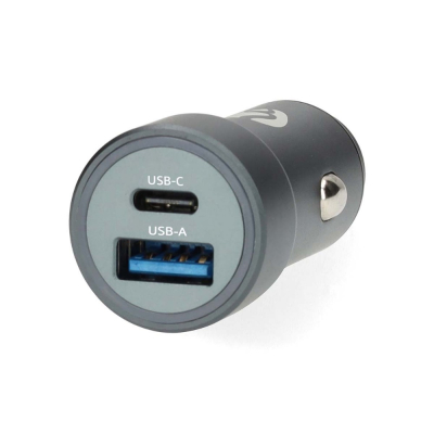 Nedisin autolaturi 38W, jossa on 2 lähtöä, USB-C PD ja USB-A Quick Charge