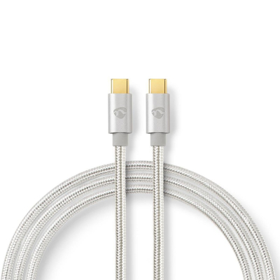 Nedis USB-C-kaapeli, 100 W, 480 Mbit/s, 2 metriä