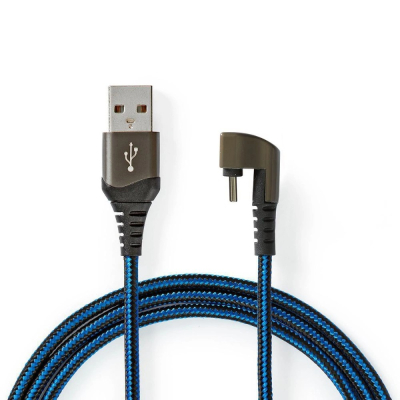 Nedis USB-A–USB-C-kaapeli, 180°-liitin, 2 metriä