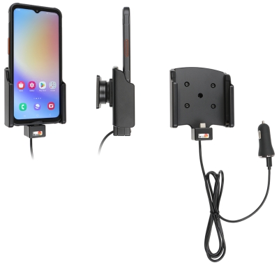 Brodit Aktiv-teline USB-kaapelilla ja tupakansytyttimen adapterilla, Samsung Galaxy Xcover 7