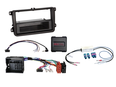 1/2-DIN Asennussarja säilytyslokerolla Seat/Skoda/VW