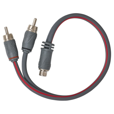 Auto-Connect kierretty Y-haaroitin matalatasosignaalille, 1 naarasliitin – 2 urosliitintä, 0.3 meter, Level 2