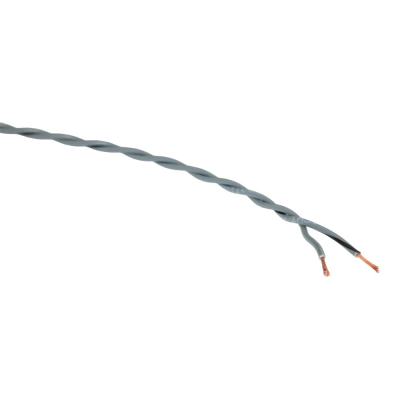 Auto-Connect kierretty OFC-kaiutinkaapeli 2x0.5 mm², harmaa, juoksumetri