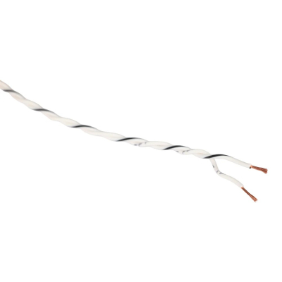 Auto-Connect kierretty OFC-kaiutinkaapeli 2x0.5 mm², valkoinen, juoksumetri