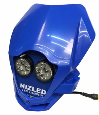 TM Racing 2015-2019, blå, kallvit 2xE40F (100W) lampkåpa