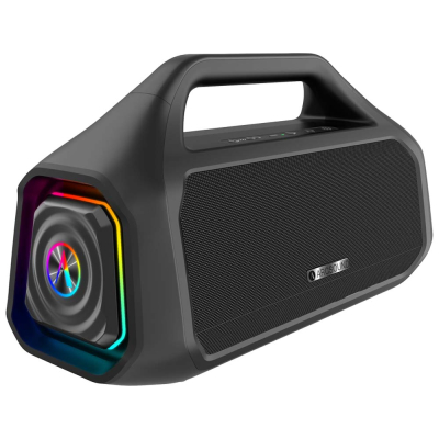 Arcsound STEAM tehokas kannettava juhlakaiutin Bluetoothilla, musta