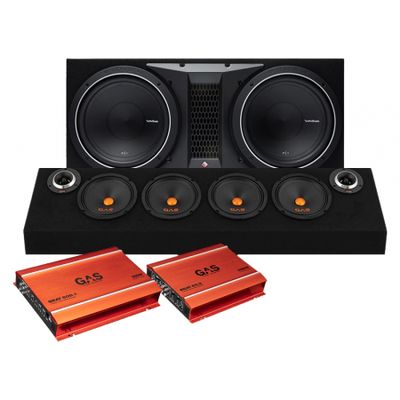 Rockford Fosgate P1-2x12 bassopaketti & raggarilauta vahvistimella