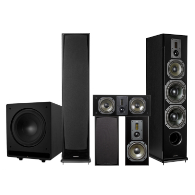 Dynavoice Definition DF-8II 5.1 kaiutinpaketti CSB-V12:llä, musta