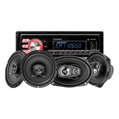 Bass Habit DMR10BT autoradiopaketti Rebel-kaiuttimilla