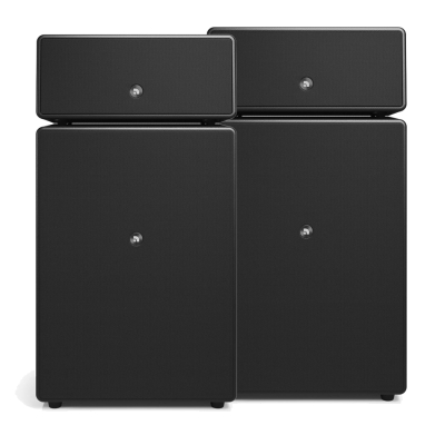 2-pack Audio Pro Drumfire II W Wi-Fi-kaiuttimet Google Castilla & AirPlay 2:lla, musta