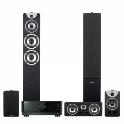 Yamaha RX-V4A & Dynavoice Magic F-7 EX 5.0 kotiteatteripaketti, musta
