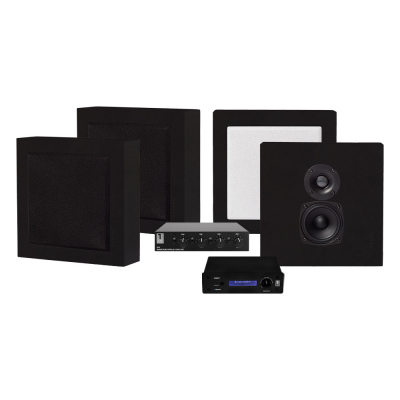 System One A50BT, SC4B & 2 paria mattamustaa DLS Flatbox Mini