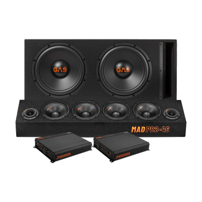 GAS MAD B2-212V peruspaketti & GAS MAD PB2-46 raggarilauta vahvistimella