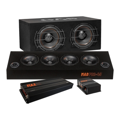 GAS MAX B1-212 raggaripaketti MAD PB2-48:n ja vahvistimen kanssa