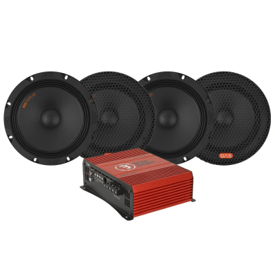 4-pack GAS MAX PMW1-84 ja Bass Habit SPL ELITE 850.2DF, SPL-paketti