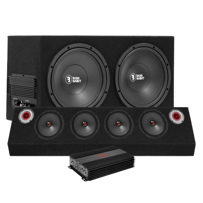 Bass Habit PL212A Rebel-raggar-laudan ja vahvistimen kanssa