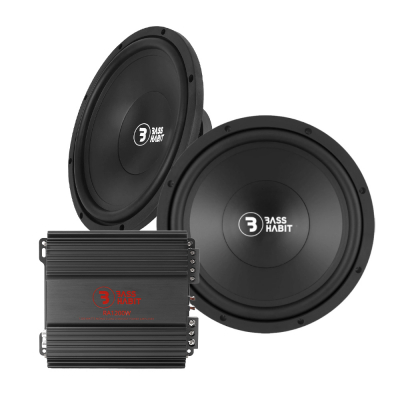 2-pack Bass Habit P300 & Rebel RA1200W, bassarja