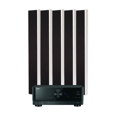 Yamaha RX-V4A & DLS Flatbox Slim XL 5.0 kotiteatteripaketti, valkoinen