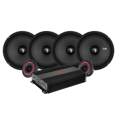 4-pack Bass Habit SP165M, SP25A & RA800W SPL-paketti, keskikoko