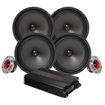 Bass Habit Rebel SR200M SR25T & RA800W, SPL-paketti medium