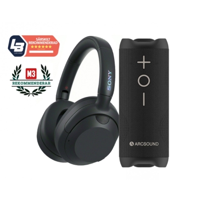Sony ULT Wear WH-ULT900N mustana Arcsound Edge -äänellä